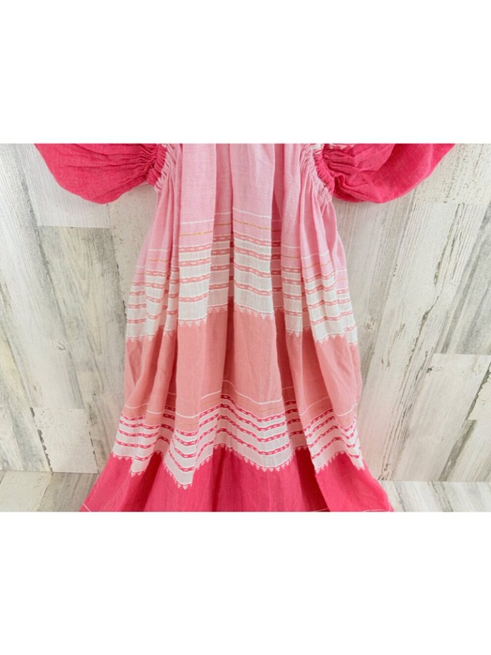 Lemlem Leila Plunge Dress Caftan Size S Pink - Picture 5 of 16